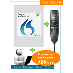 Ensemble professionnel : Microphone Philips + Dragon Pro + Formation